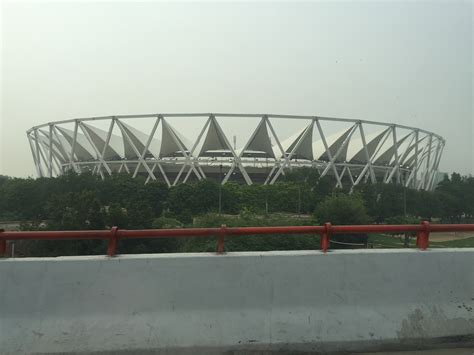 Image: Jawaharlal Nehru Stadium Delhi outside view, July 2016