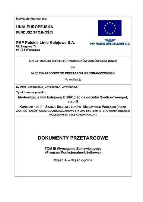 PDF PKP Polskie Linie Kolejowe S A SISKOMsiskom Waw Pl Komunikacja