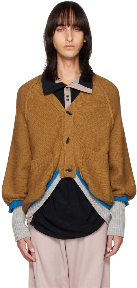 Kiko Kostadinov Yellow Iblish Cardigan SSENSE Canada