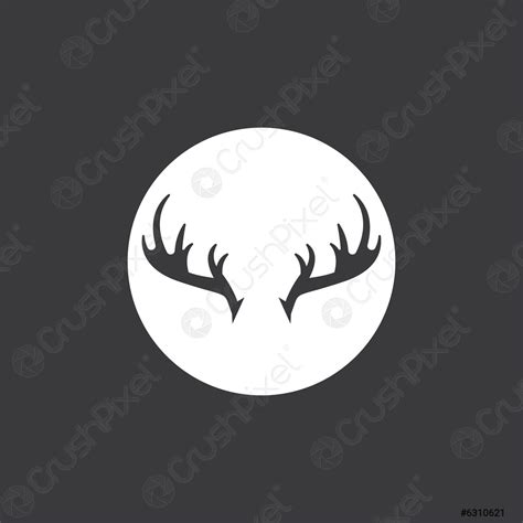 Deer Antlers Logo Template Illustration Design Stock Vector 6310621