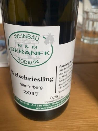 Weinbau Beranek Welschriesling Vivino Us