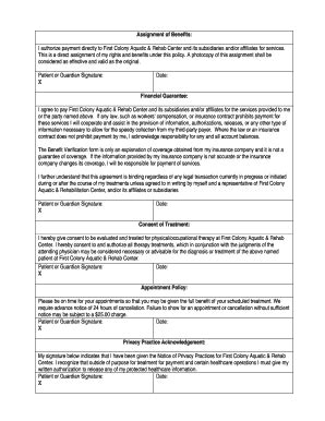 Fillable Online Assignment Of Benefits Fax Email Print Pdffiller