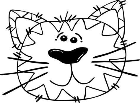 Cat Face Outline - ClipArt Best