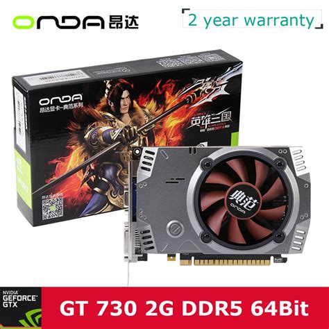 Onda Nvidia Geforce Gt 730 Gpu 2gb 64bit 2048mb Gaming Ddr5 Pci E 20