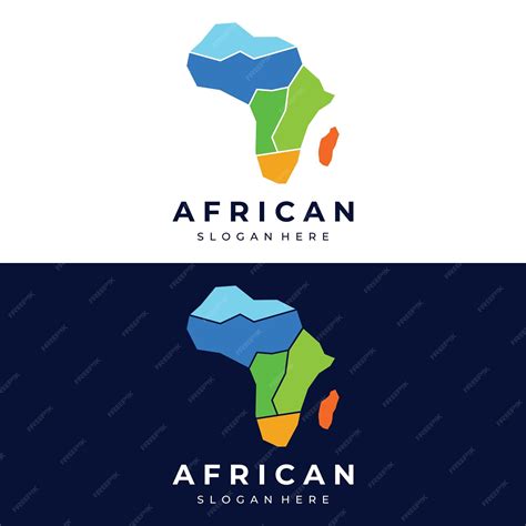 Diseño De Plantilla De Logotipo De Mapa De Continente Africano Abstracto Viajes Y Excursiones En