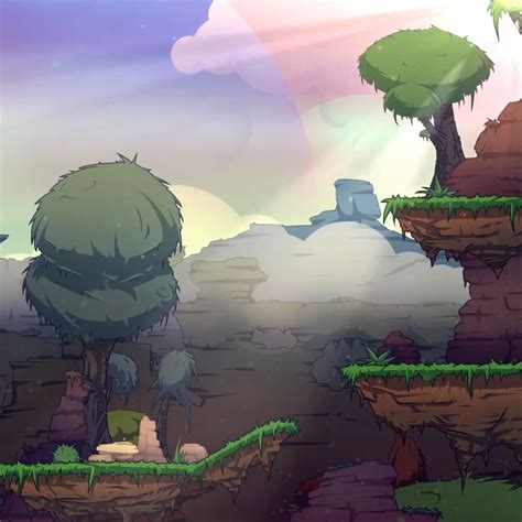 Artstation Side Scroller Platformer Level Art