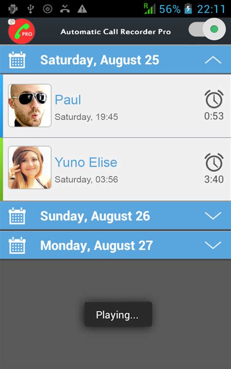 Automatic Call Recorder Free Amazon Fr Appstore For Android