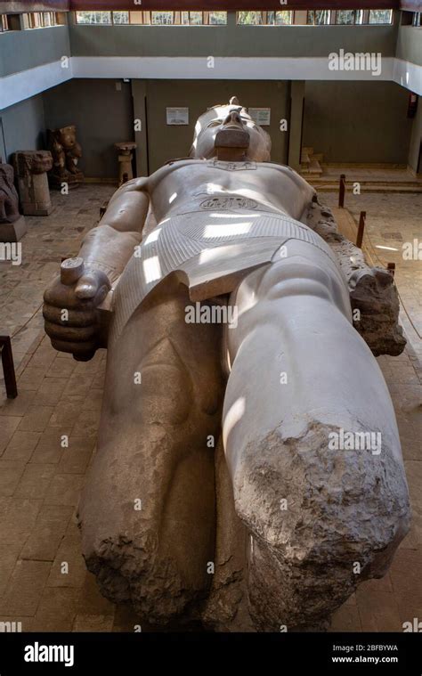 Colossus Of Rameses Ii In The Open Air Mit Rahina Museum Al Badrashin