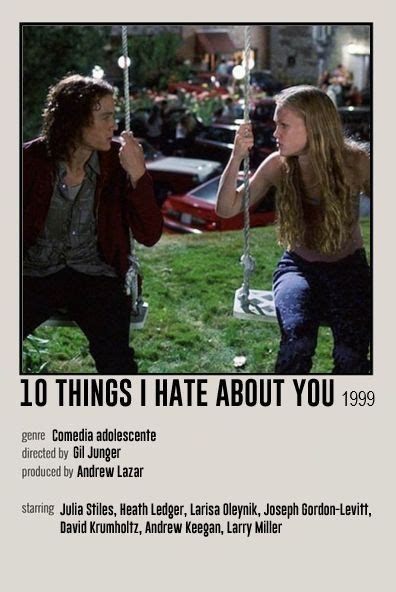 An Advertisement For The Movie 10 Things I Hate About You Featuring