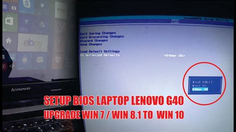 Cara Setting Setup BIOS Lenovo G40 Upgrade Windows 7 Windows 8 1 To