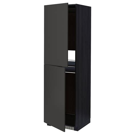 Шкаф для встроенной техники - IKEA METOD, 208x62x60см, черный, МЕТОД ...