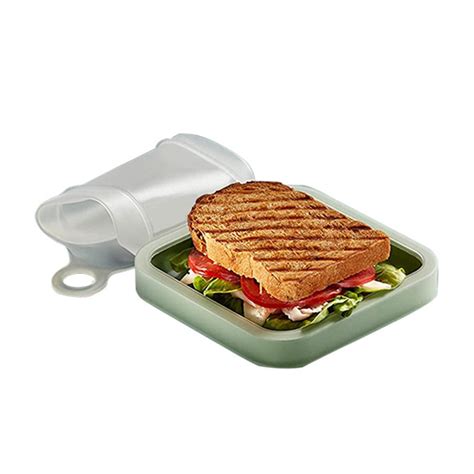 Toast Lunch Box Sandwich Frischhalte Behälter Grün