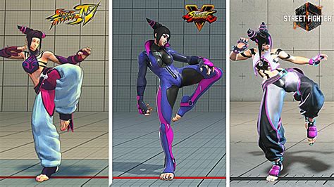 Street Fighter 4 Vs 5 Vs 6 Juri Graphic Comparison YouTube