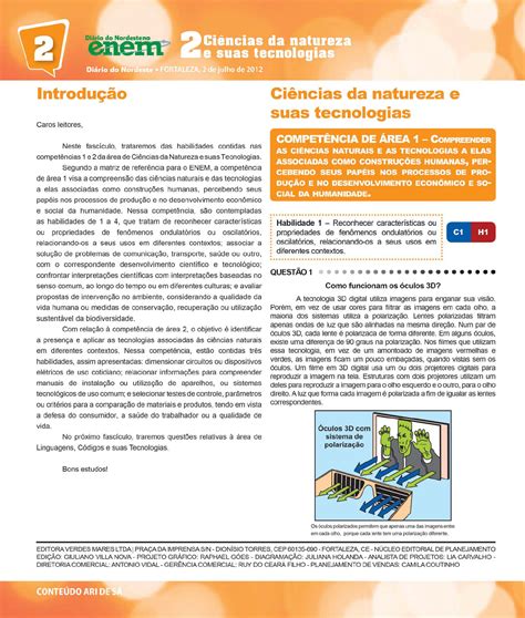 Fascículo 02 Ciências da Natureza e suas Tecnologias Enem