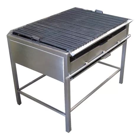 Asador Para Carnes Al Carbon O Gas 110x70 En Acero Inoxidabl