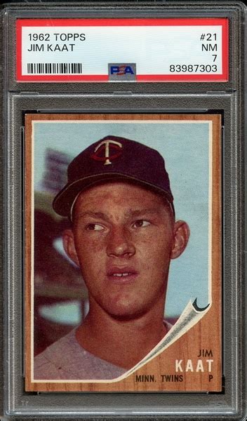 Lot Detail 1962 TOPPS 21 JIM KAAT PSA NM 7