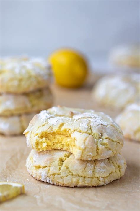 Soft And Chewy Lemon Crinkle Cookies Recipe Lemon Crinkle Cookies