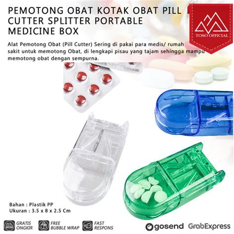 Jual Pemotong Obat Kotak Obat Pil Tablet Cutter Splitter Medicine Box