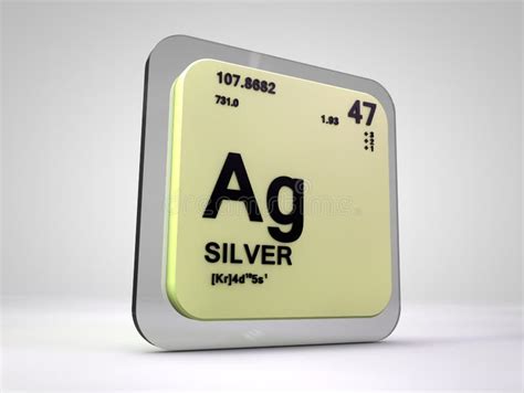 Chemical Element Silver From The Periodic Table Stock Illustration ...