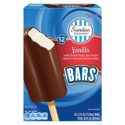 Aldi Sundae Shoppe Vanilla Frozen Dairy Dessert Bars Same Day Delivery