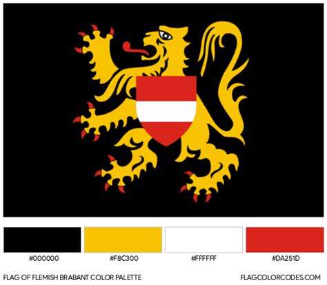 Flemish Brabant flag color codes