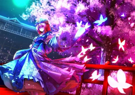 Hd Wallpaper Anime Saigyouji Yuyuko Touhou Wallpaper Flare