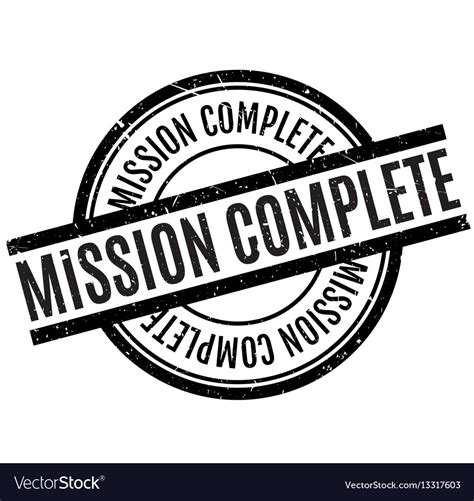 Mission Complete Rubber Stamp Royalty Free Vector Image