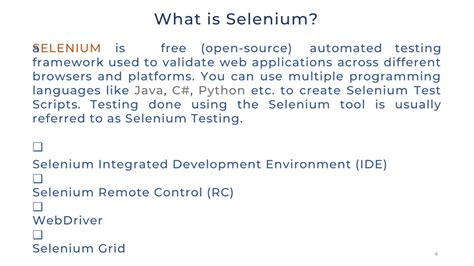 Ppt Selenium Powerpoint Presentation Free Download Id12230771