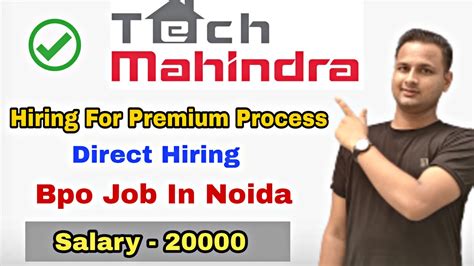 Tech Mahindra Hiring For Premium Process Voice And Caht Process