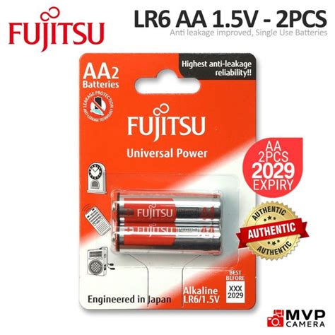 Fujitsu Aa Alkaline Battery Lr 6 15volts Aa Lr6 Disposable Heavy Duty Mvp Camera Lazada Ph