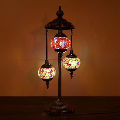 Turkish Floor Lamp 3 Large Globes Turkish Moroccan Style Mosaic