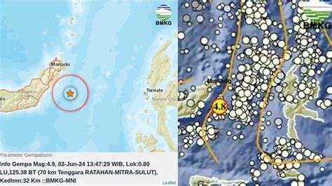 Gempa Terasa Di Manado Siang Ini Pusat Di Ratahan Minahasa Tenggara