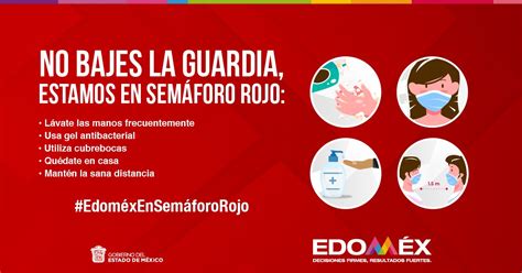 Secretaría De Salud Del Estado De México On Twitter Edoméxensemáfororojo No Bajemos La