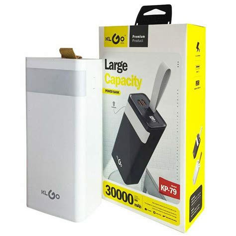 KLGO KP 79 Power Bank 30000mAh με 2 Θύρες USB A Λευκό