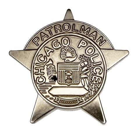 Chicago Police Department Star Lapel Pin 1955 Series Patrolman Size 1