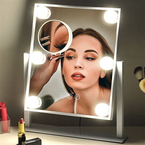 Daslava Makeup Mirror With Lights Lighted Makeup Mirror With 10x Magnification