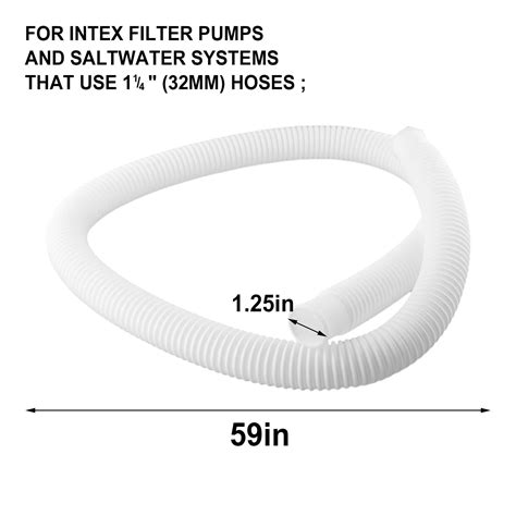 Reliable 1 5m Hose With 1 25in Diameter Essential For Intex Pump Filter Heater Ebay