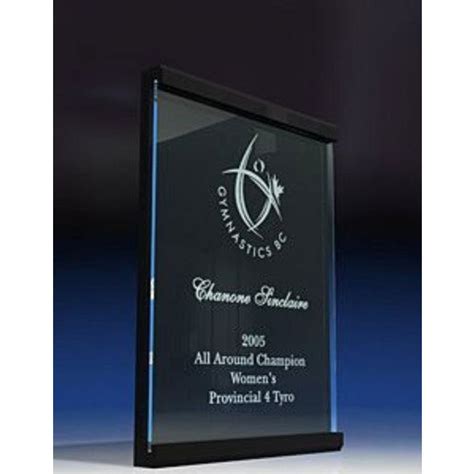 With Branding Uv Printing Wooden Frame Crystal Award Shape