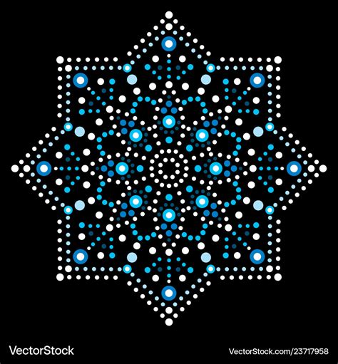 Dot art snowflake - christmas pattern Royalty Free Vector