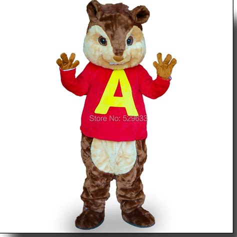 Deluxe Alvin And The Chipmunks Mascot Costume Custom Fancy Costume