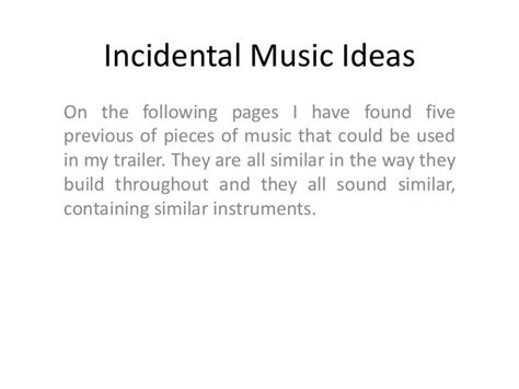 Incidental music