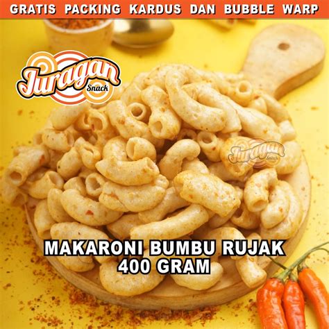 Jual MAKARONI BUMBU RUJAK 400 Gram Snack Kiloan Makanan Ringan Jajanan