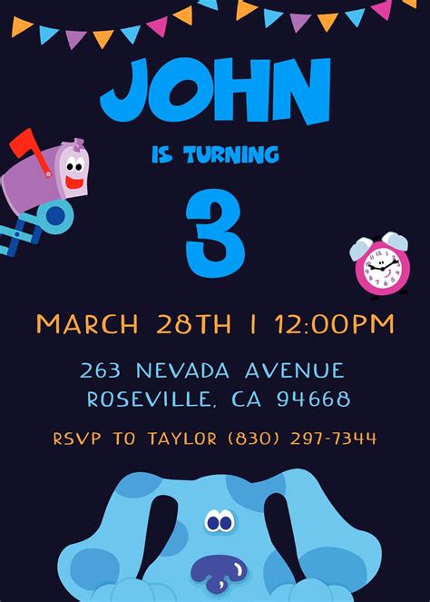 Blues Clues Invitation Blues Clues Birthday Invitation Birthday