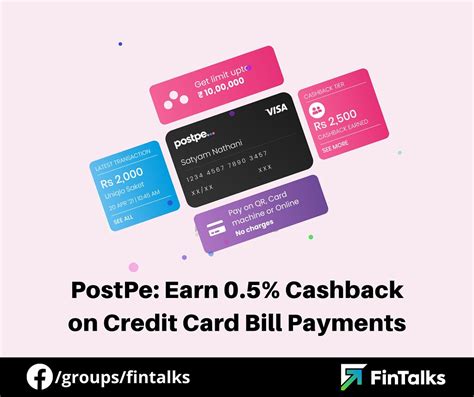 Postpe Earn Cashback On Credit Card Bill Payments Credit