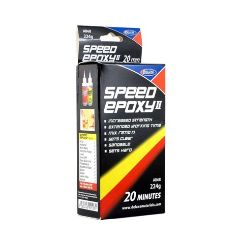 Deluxe Materials Speed Epoxy Ii Glue 224g Extended 20 Minutes Setting