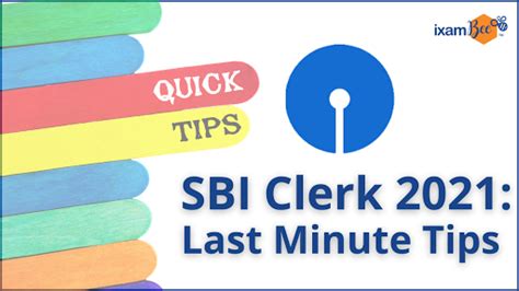 Sbi Clerk Prelims 2021 Last Minute Preparation Tips