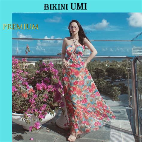 Bikini M Nh K M V Y Maxi H A Ti T Hoa H Ng Bikini Store Shopee Vi T Nam