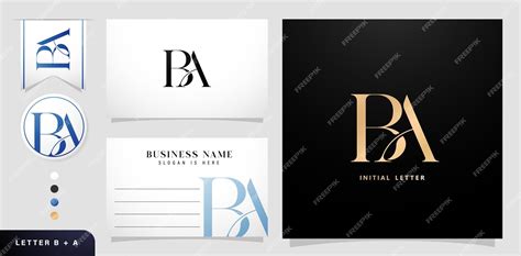 Premium Vector Ba Monogram Letter Company Logo Element Template