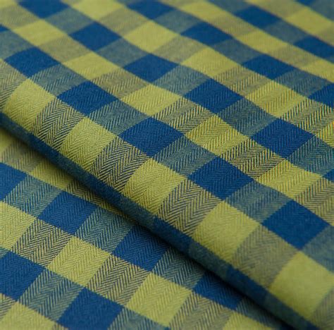 Luthai 100 Cotton Herringbone Twill Flannel Big Gingham Check Yarn