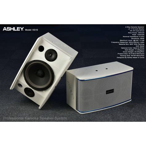 Jual Speaker Pasif Karaoke Profesional Ashley Ks Hitam Dan Putih